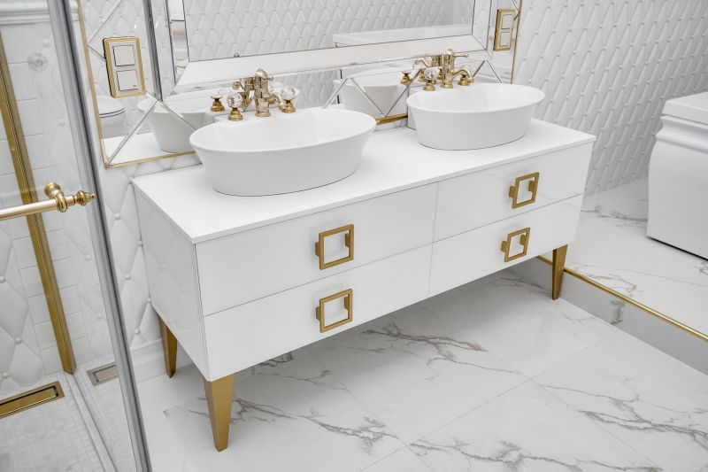 Elegant Vanity Area with Double Sinks
